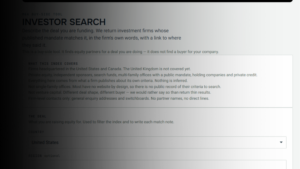 Investor Search